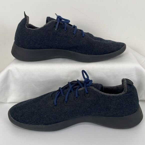 Allbirds Runner Navy Blue Men's 10 Merino Wool Sneakers Lace Up Lightweight - Picture 5 of 7